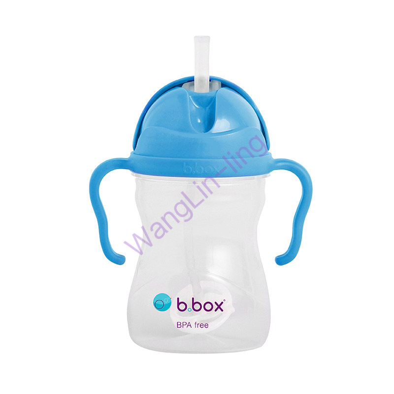 澳洲 BBox 新版防漏重力球吸管杯 蓝色 240ml 6个月以上宝宝