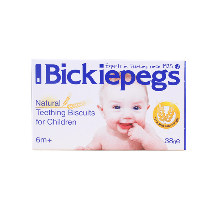英国 Bickiepegs 婴儿高钙磨牙棒 防吞咽设计 38g