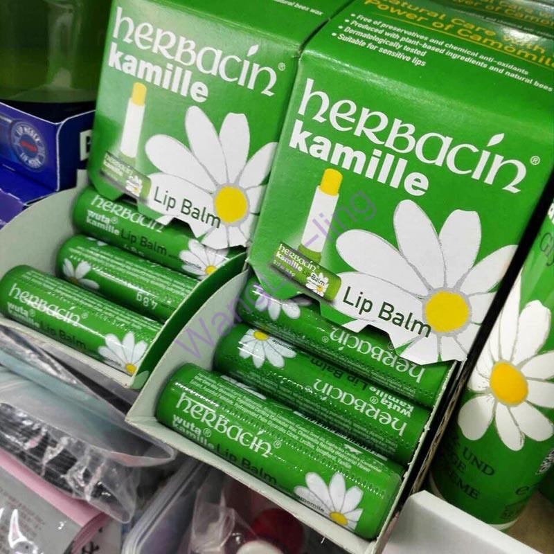 德国 Herbacin 贺本清 小甘菊敏感修护润唇膏 4.8g