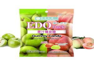 香港 EDO 果汁橡皮糖 青苹果+水蜜桃 120g