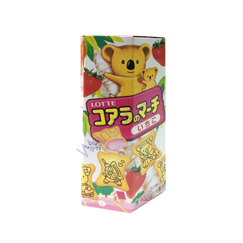 韩国 Lotte 乐天 迷你熊仔饼 草莓味 48g