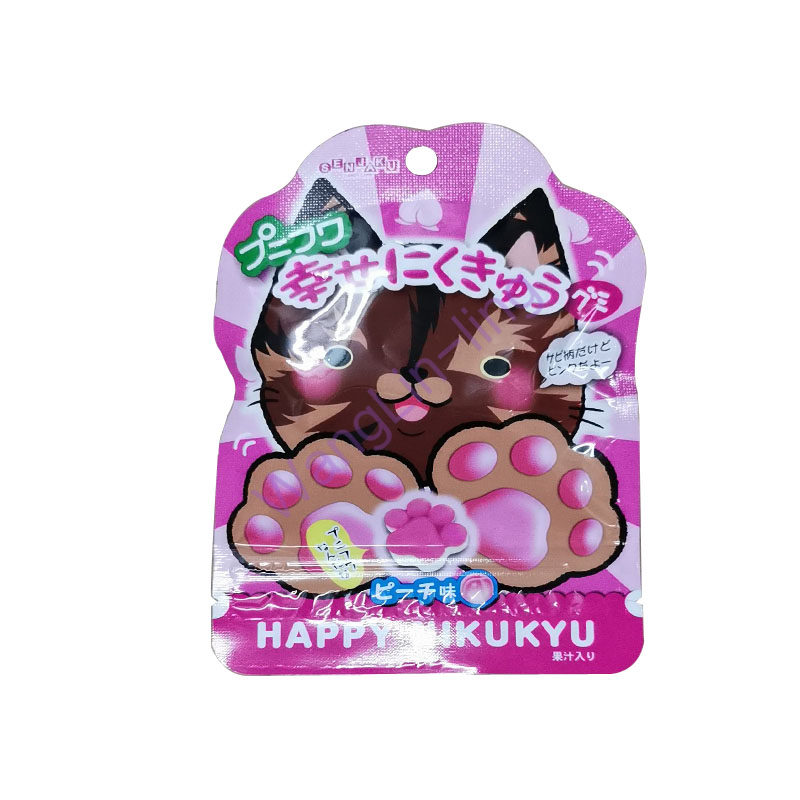 日本 扇雀饴 猫爪软糖 葡萄味/桃子味 30g