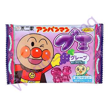 日本 Fujiya 不二家 面包超人防蛀牙软糖 葡萄味 19g 12月以上