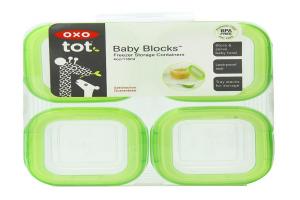 美国 OXO 辅食储存盒 绿色 4*120ml