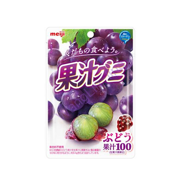 [APP不用落货]日本 Meiji 明治果汁QQ软糖(葡萄)51g