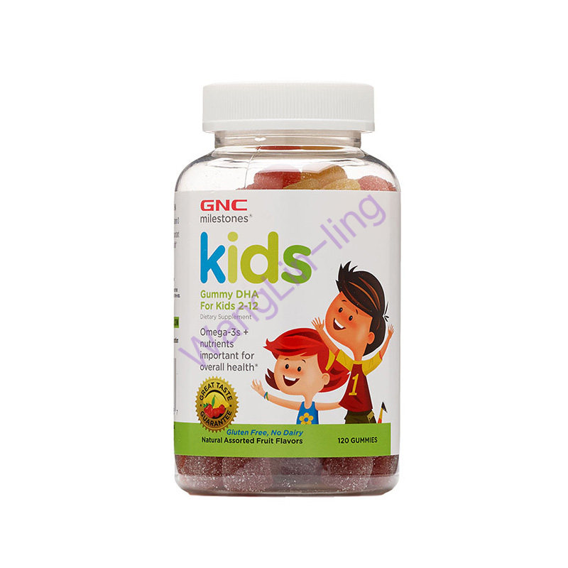 美国 GNC KIDS 儿童DHA软糖 2-12岁 120粒