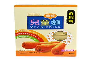 香港 寿桃牌 儿童面条 胡萝卜面 260g 无色素味精