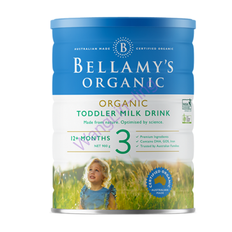 澳洲 Bellamys 贝拉米 有机奶粉3段 1-3岁 900g