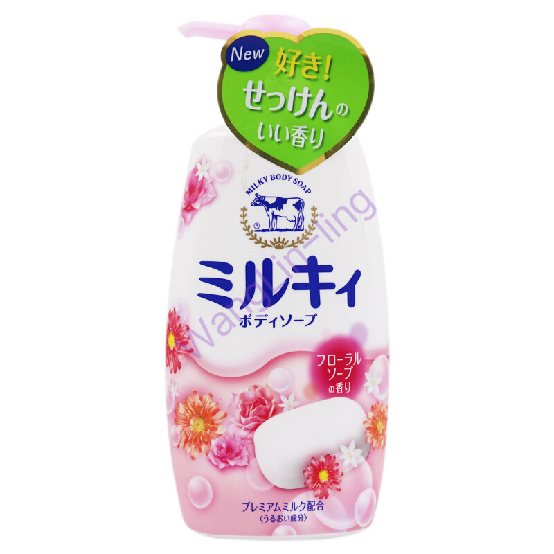 日本 COW 牛乳石碱 超保湿滋润沐浴露 花香型 550ml