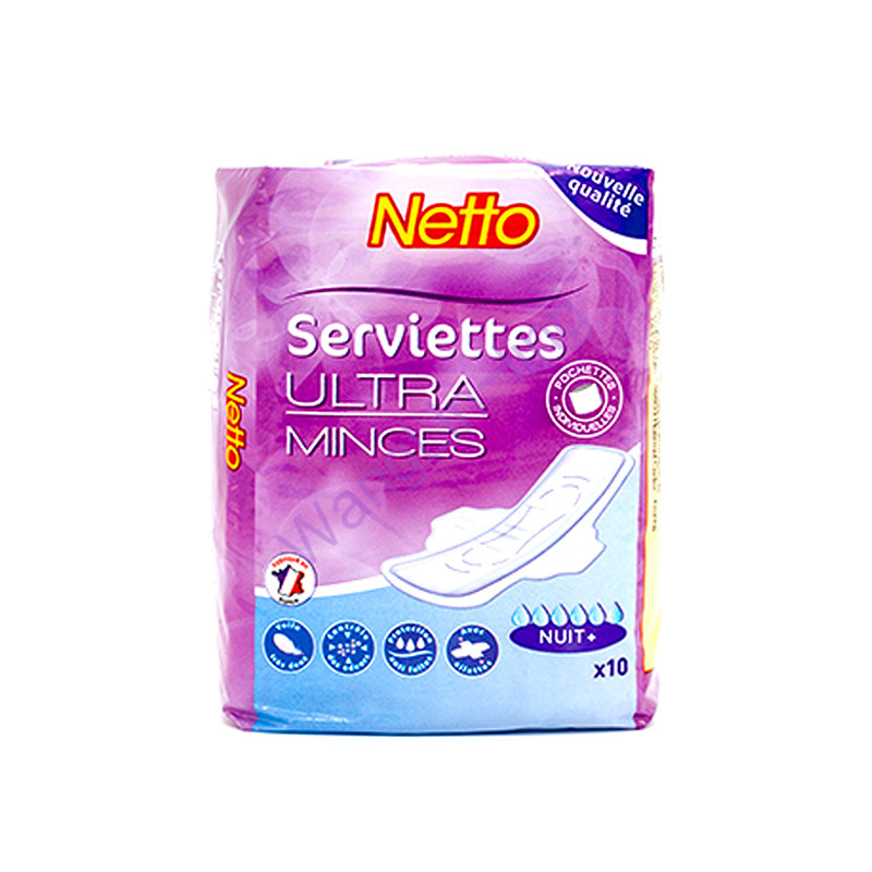 法国 Netto 蜜多 超舒适夜用卫生巾 10片