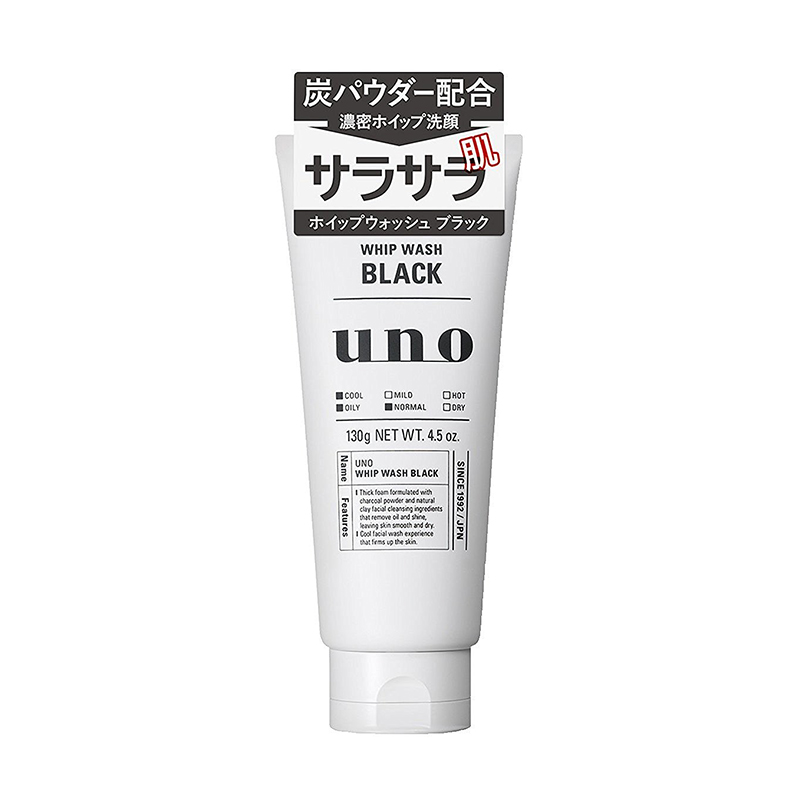 日本 Uno 吾诺 Uno 洗面奶黑色 130g