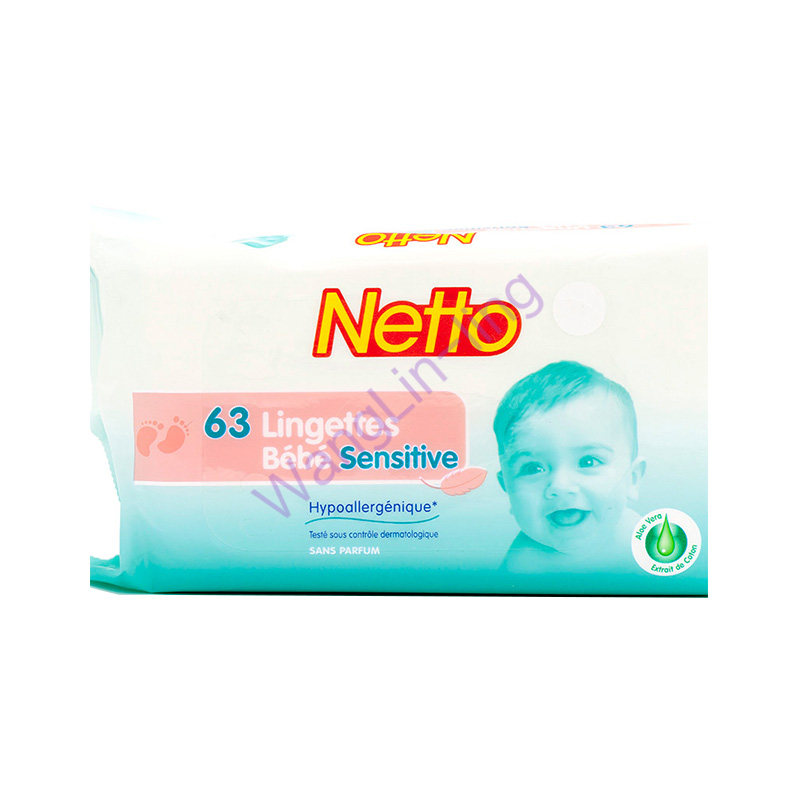 法国 Netto 蜜多 宝宝敏感性肌肤湿纸巾 63片