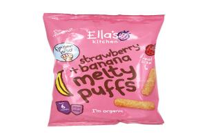 英国 Ella_s Kitchen 埃拉厨房 有机草莓香蕉手指泡芙 20g