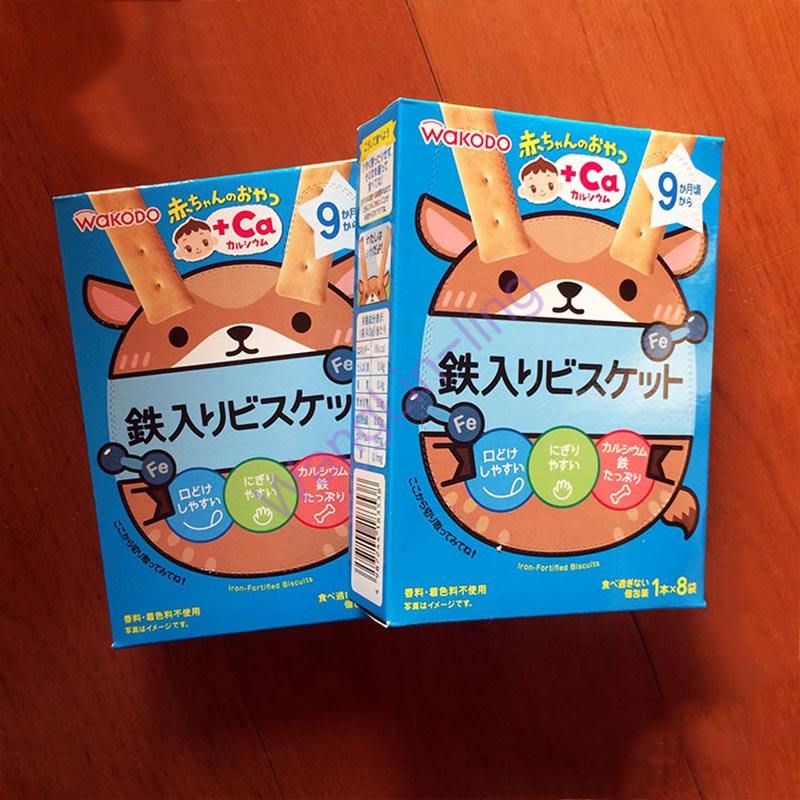 日本 Wakodo 和光堂 高铁钙磨牙棒饼干 34g 9个月宝宝食用