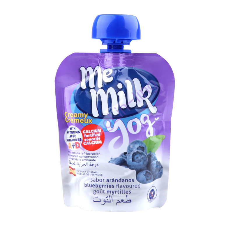 西班牙 Me milk 吸吸乐 蓝莓味 常温婴幼儿酸奶吸吸乐 整箱 （90g*18袋）