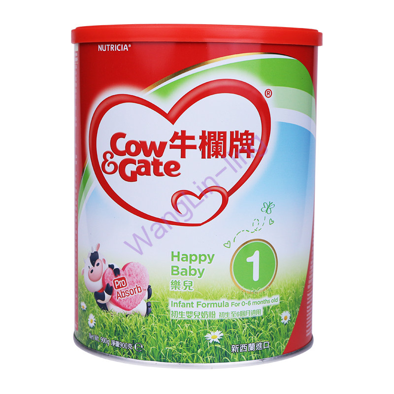 新西兰 Cow_Gate 牛栏牌 奶粉 1段900g 适合0-6个月的宝宝