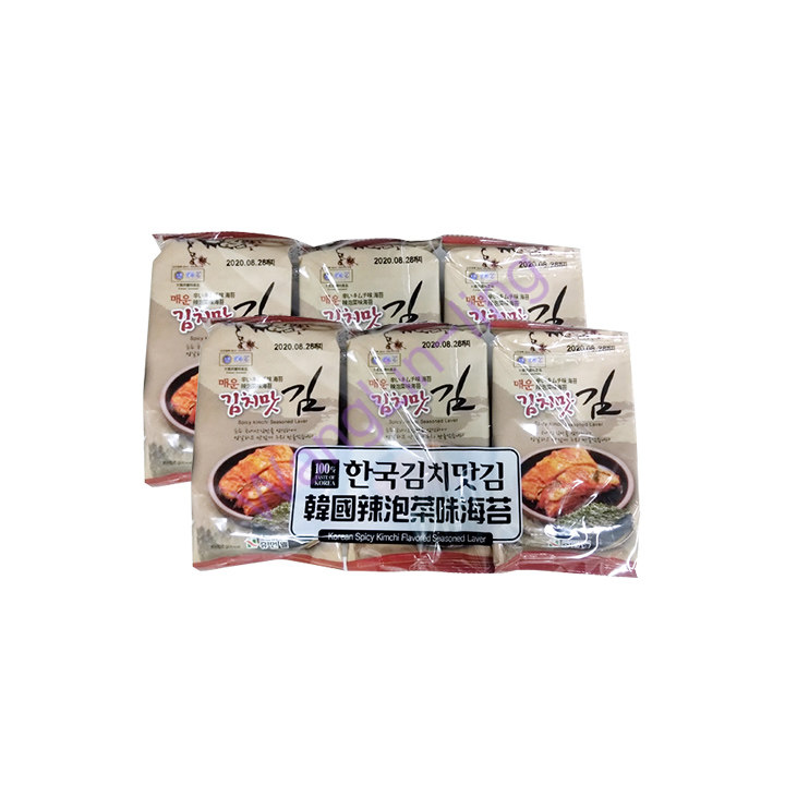 【两件装11月20日-25日】韩国 辣泡菜味烤海苔 4g*3包