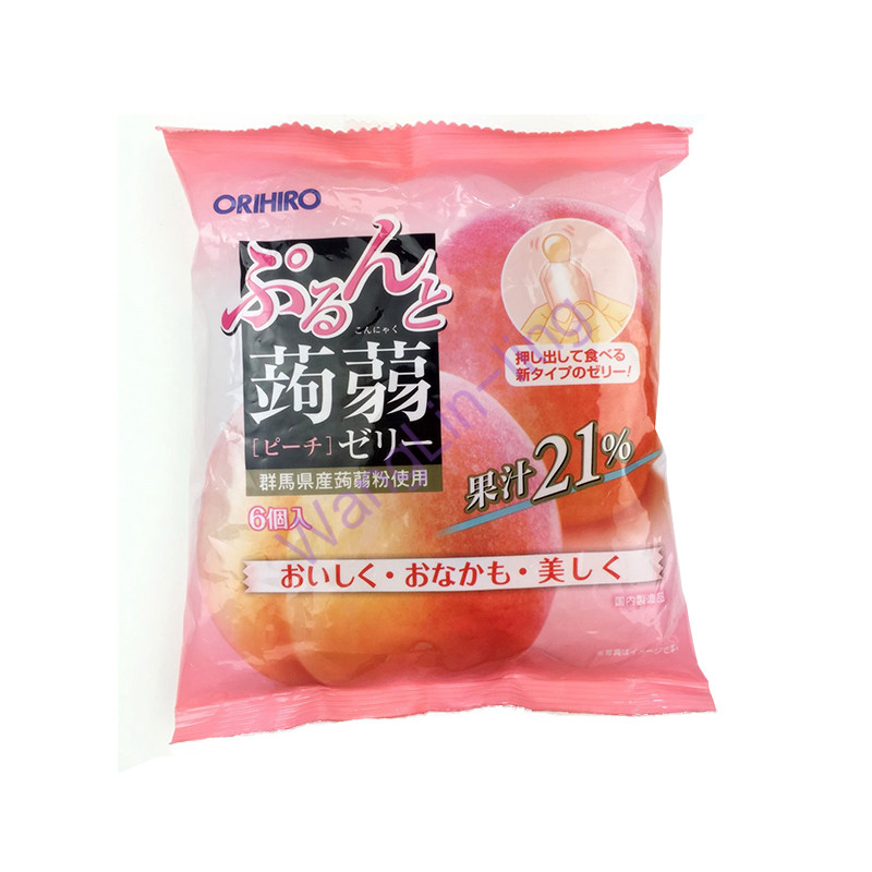 日本 Orihiro 蒟蒻果冻 桃子味 6个装