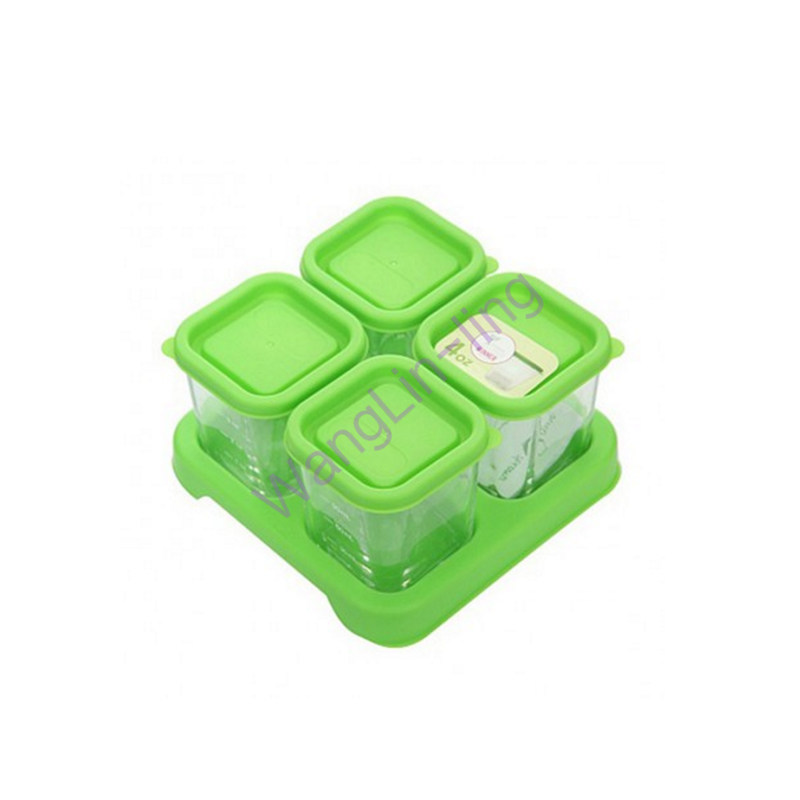 美国 Green Sprouts 小绿芽 食物储存盒绿色 60ml*4
