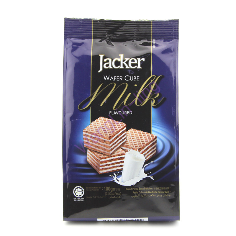 马来西亚 Jacker 杰克 威化饼干 牛奶味 100g