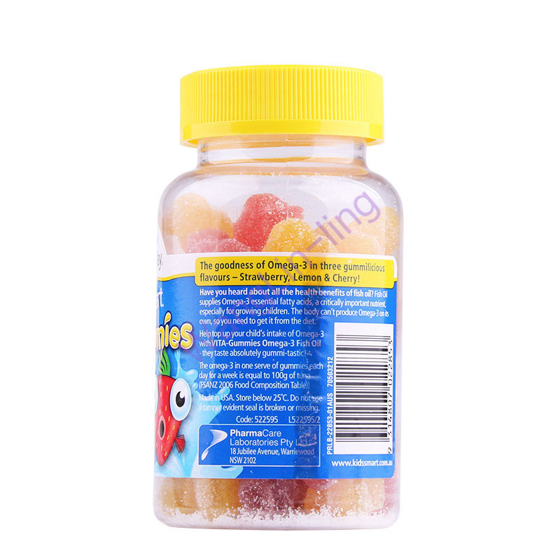 澳洲 Nature_s way 佳思敏 儿童复合维生素高浓度鱼油果蔬软糖 60粒