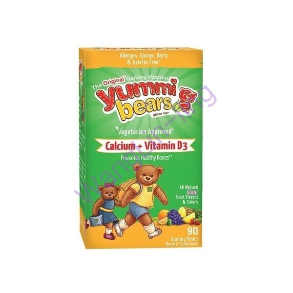 美国 Hero Nutritional Products Yummi Bears 小熊软糖 维生素D3+钙 香橙口味 60粒